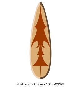 Surfboard isolated on white background, Vector illustration