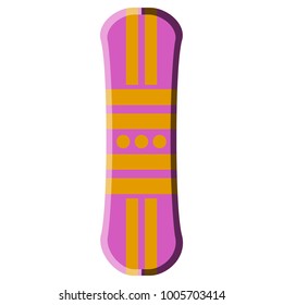 Surfboard isolated on white background, Vector illustration