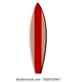 Surfboard isolated on white background, Vector illustration