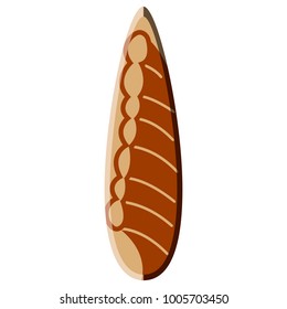 Surfboard isolated on white background, Vector illustration