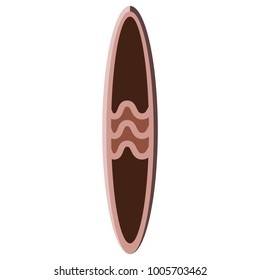 Surfboard isolated on white background, Vector illustration