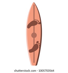 Surfboard isolated on white background, Vector illustration