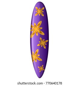 Surfboard isolated on white background, Vector illustration