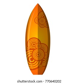 Surfboard isolated on white background, Vector illustration