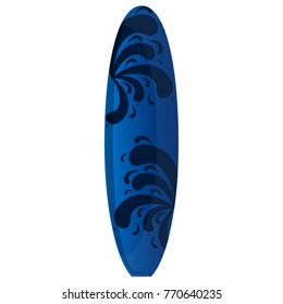 Surfboard isolated on white background, Vector illustration