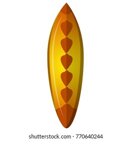 Surfboard isolated on white background, Vector illustration