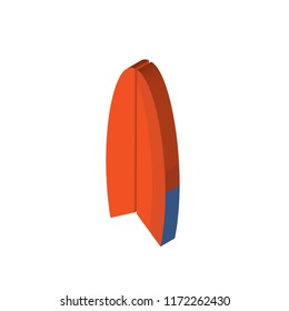 Surfboard isometric left top view 3D icon