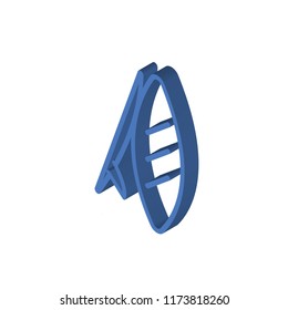 Surfboard isometric left top view 3D icon