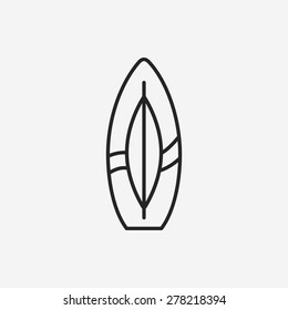 Surfboard line icon