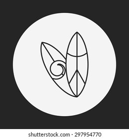 surfboard line icon