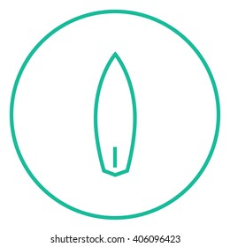 Surfboard line icon.