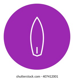 Surfboard line icon.