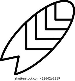 Vektorsymbol-Design der Surfbrett-Linie