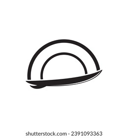 Surfboard logo icon design vector illustration template.