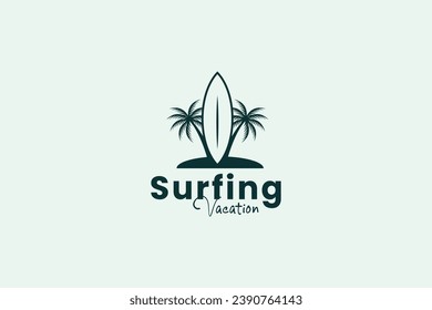 surfboard logo vector icon illustration