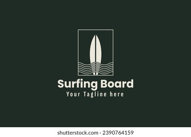 surfboard logo vector icon illustration
