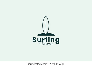 surfboard logo vector icon illustration