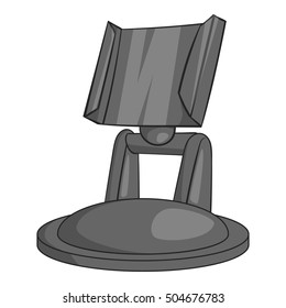 Surfboard mount for action cam icon. Cartoon illustration of surfboard mount vector icon for web design