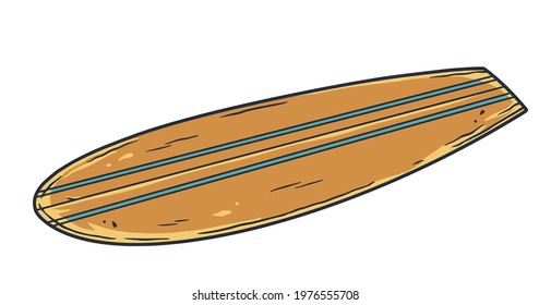 Surfboard ocean graphic surfing . Sport beach surf board for tropical lifestyle