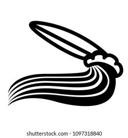 Surfboard on a wave icon