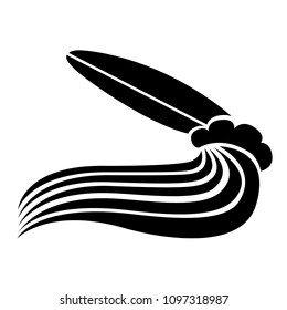 Surfboard on a wave icon