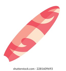 Surfbrett auf weißem Hintergrund Symbol einzeln