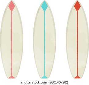 Surfboard set with center line
