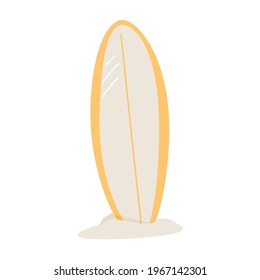 Surfboard silhouette icon. Simple modern minimal flat style. Surfing, beach, sign, symbol or logo vector design.