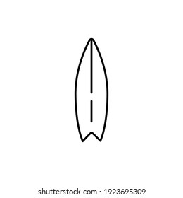 Icono de línea delgada simple de Surboard ilustración vectorial