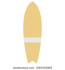 Surfboard. Summer flat vector illustration