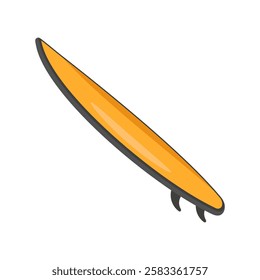 Surfboard, Summer Flat Vector Illustration. Isolated