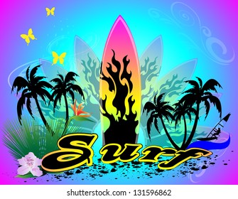 surfboard, surf background