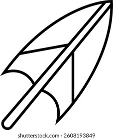 surfboard surfing illustration vector 3D summer sports activity icon outline