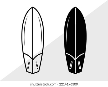 Surfboard SVG Printable Vector Illustration
