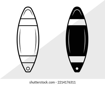 Surfboard SVG Printable Vector Illustration