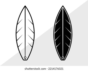 Surfboard SVG Printable Vector Illustration