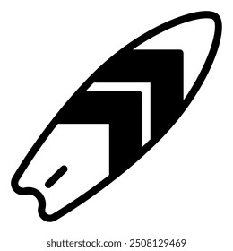 Surfboard tropical holiday icon illustration