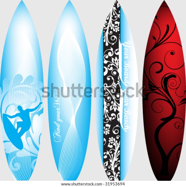 Surfboard Vector Background Stock Vector Royalty Free 31953694