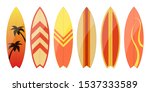 Surfboard vector design illustration isolated on white background