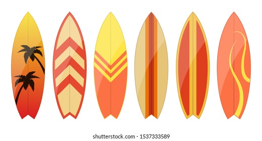 Surfboard vector design illustration isolated on white background