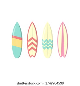 Surfboard vector design illustration isolated on white background