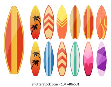 Ilustración de diseño vectorial de Surfboard aislada en fondo blanco