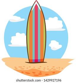 surfboard vector graphic design clipart
