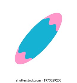 Surfboard vector Helps to relax in summer Beach trip concept.
