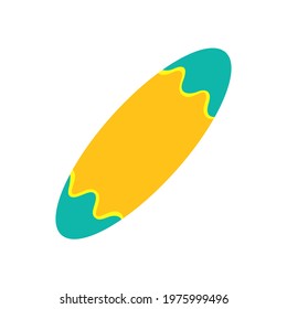 Surfboard vector Helps to relax in summer Beach trip concept.