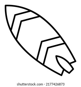 Icono del vector de la tabla de surf. Se puede usar para imprimir, móviles y aplicaciones web.