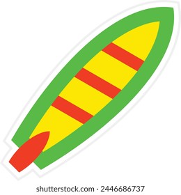 Surfboard vector icon. Can be used for printing, mobile and web applications.