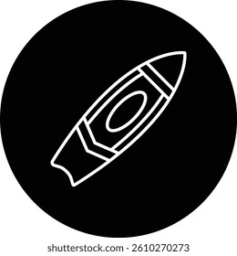 Surfboard vector icon. Can be used for printing, mobile and web applications.