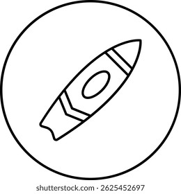 Icono de Vector de tabla de surf. Se puede utilizar para aplicaciones de impresión, móviles y de Web.