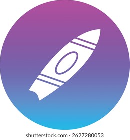 Ícone de vetor de prancha de surfe. Pode ser usado para impressão, aplicativos móveis e da Web.
